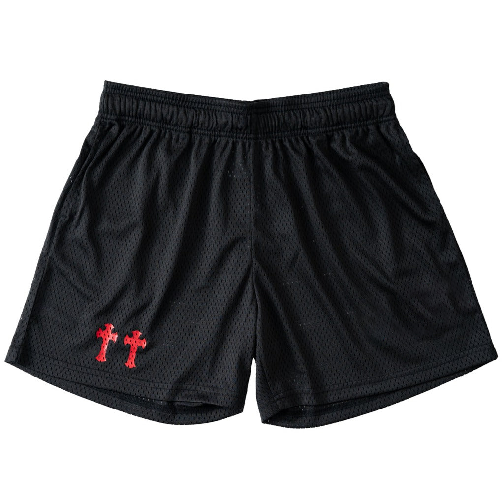 VENTED MESH SHORTS MEDIEVAL - BLACK / RED