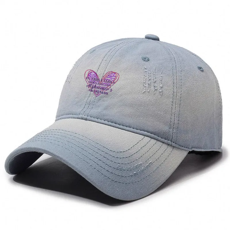 In This Family Nobody Fights Alone Alzheimer'S Awareness Baseball Cap