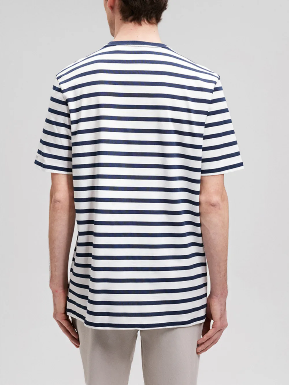 Striped Short - Sleeve Cotton Tee