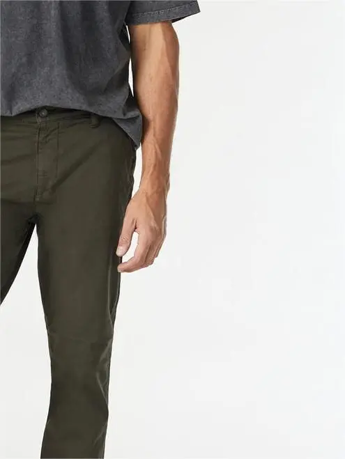 High Waist Slim Leg Trousers