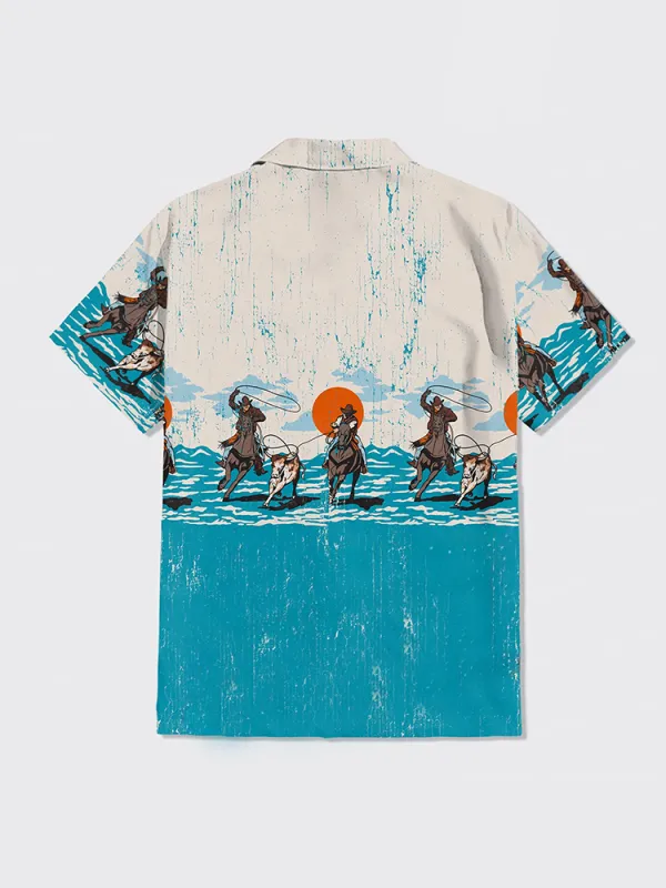Cowboys Drive Cattle Button Up Shirt
