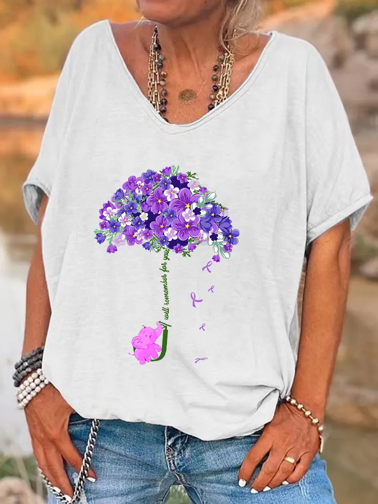 Women'S I Will Remember For You V-Neck Short-Sleeved T-Shirt
