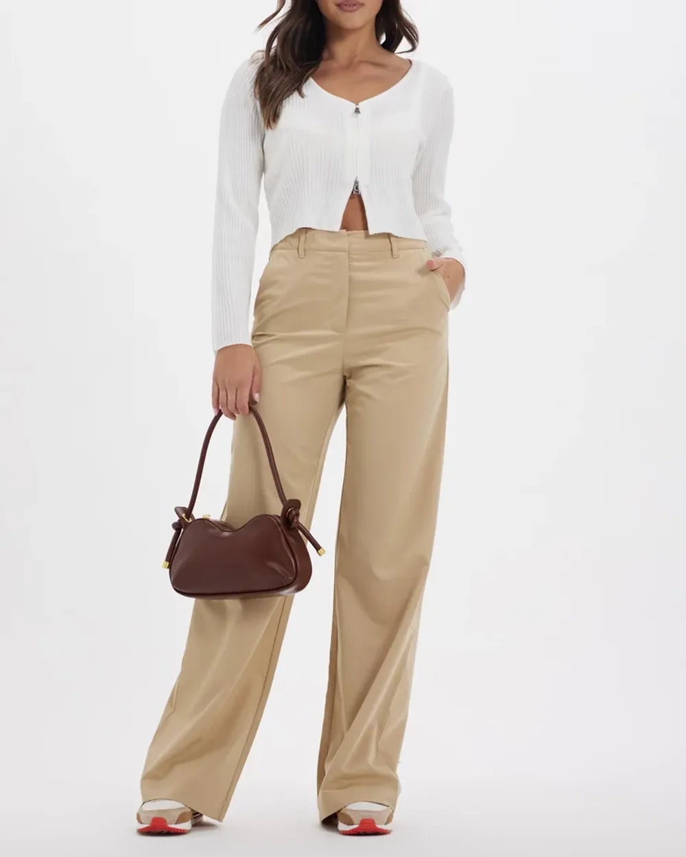 Black Wide-leg Suit Pants