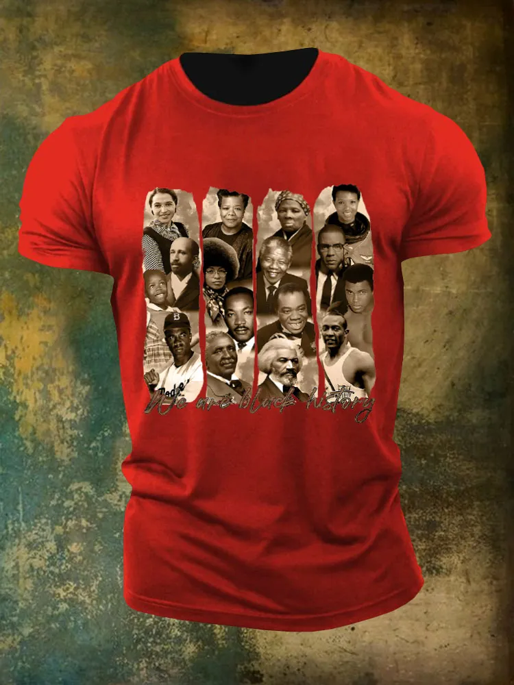 Men'S We Are Black History Round-Neck T-Shirt