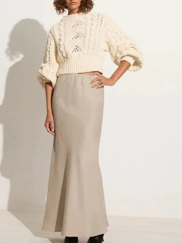 Openwork Long Sleeve Knit Jumper