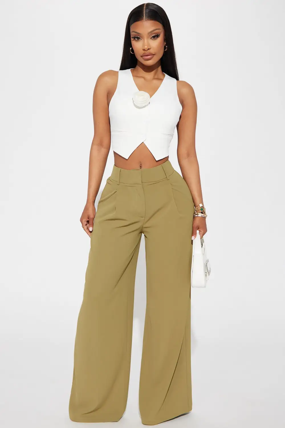 Fancy Feels Vest Top - White