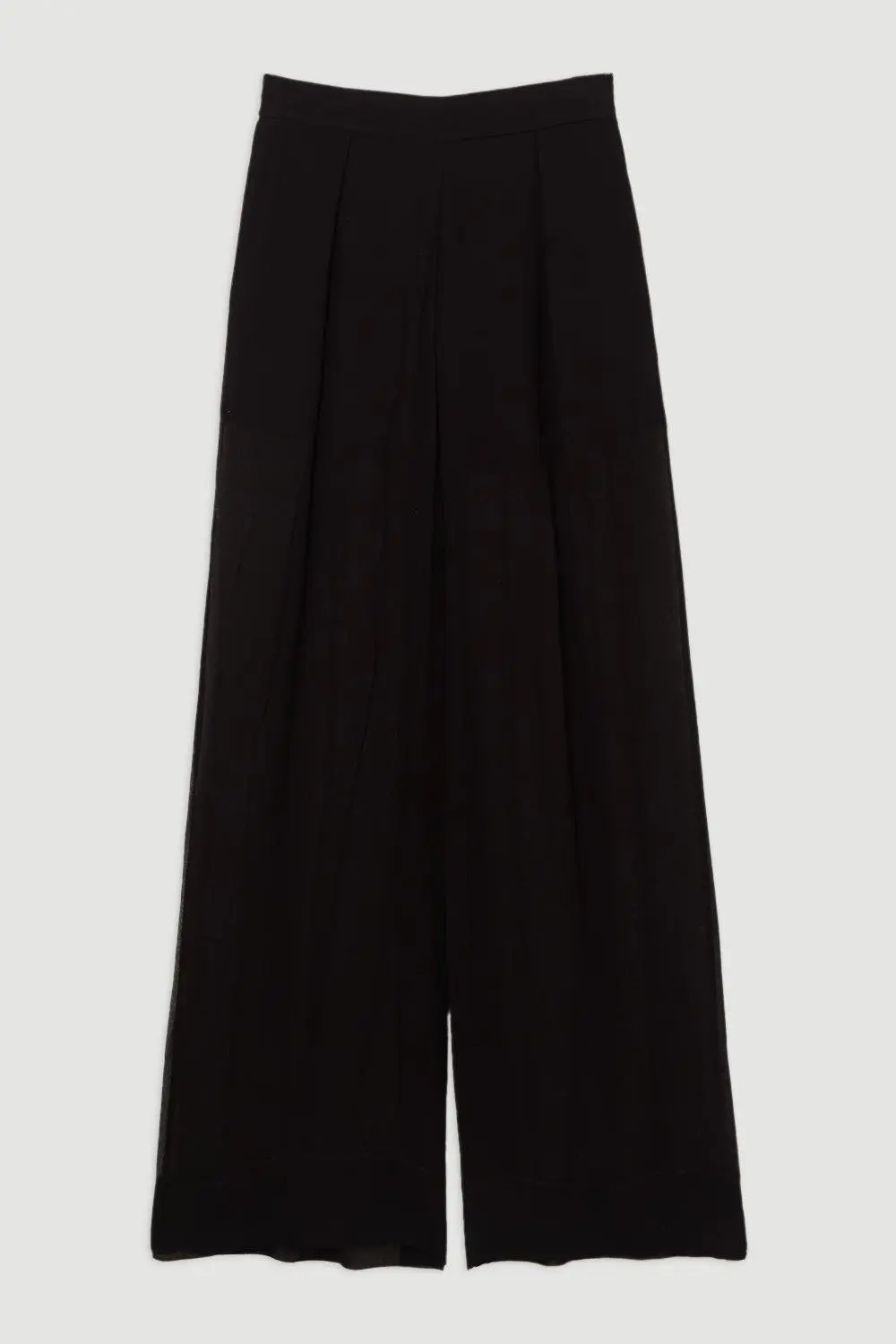 Sheer Viscose Georgette Woven Side Split Trousers