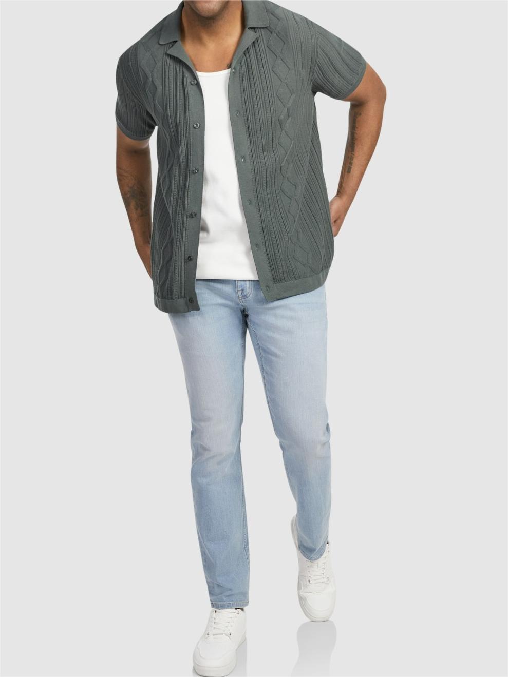SHORT SLEEVE KNIT SHIRT