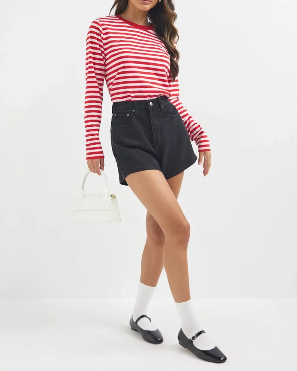 Long Sleeve Stripe Boyfriend Tee