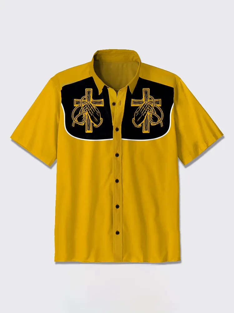 Cross With Bridle Button Up Shirts