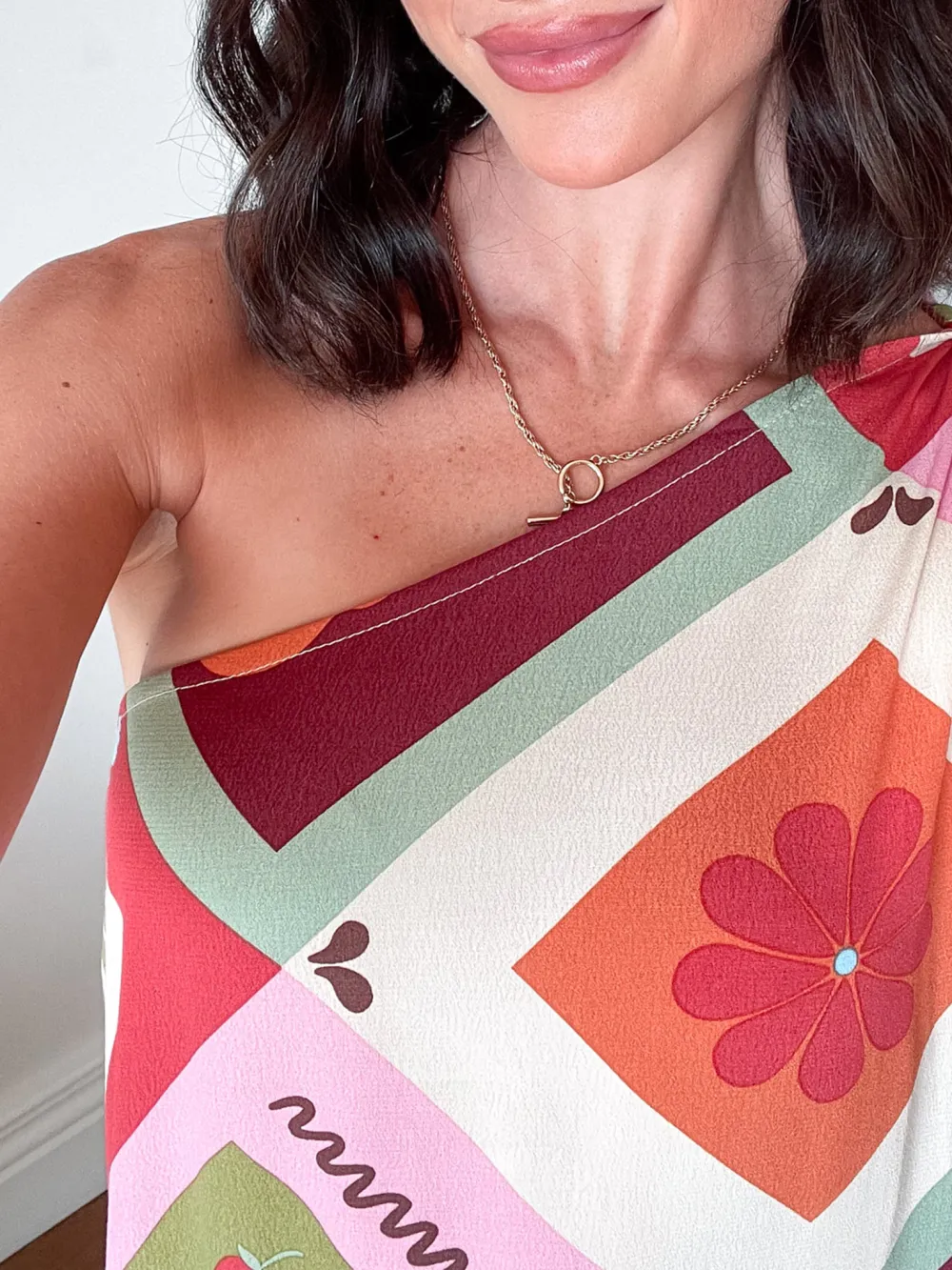 Multi Print Casual Style Dress