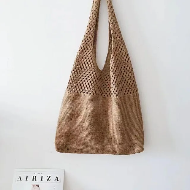 Women's Girls' Tote Shoulder Bag Polyester Shopping Daily Holiday Solid Color