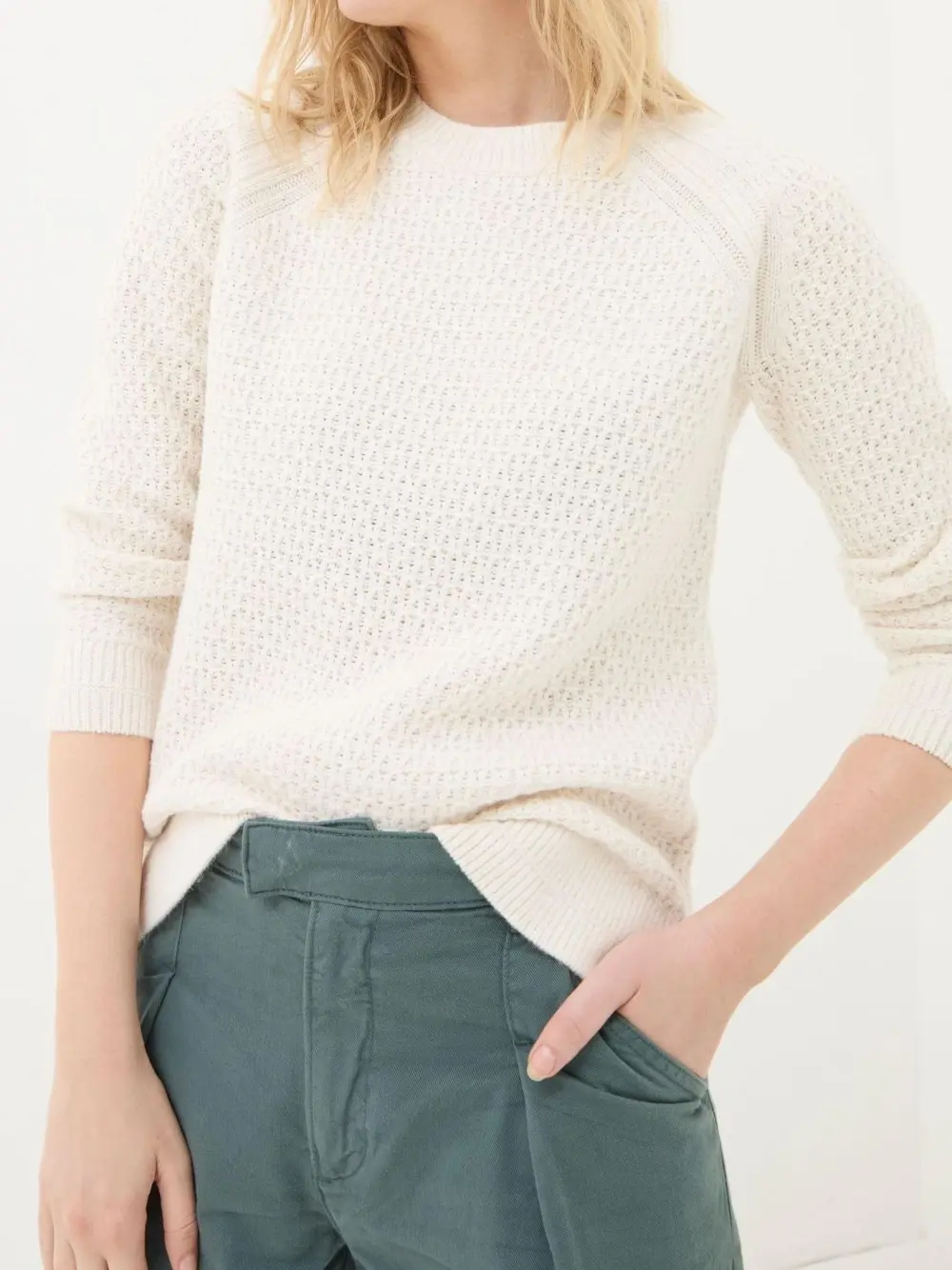 Ivory Daily Textured Jumper