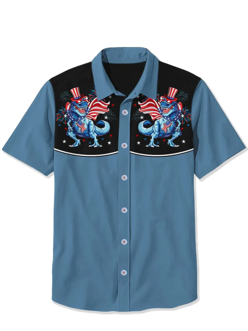 Flag Dinosaurs And Fireworks Shirt