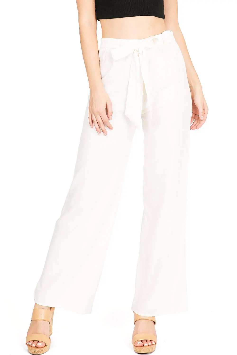 Mustard Yellow Linen Tie - Waist Pants