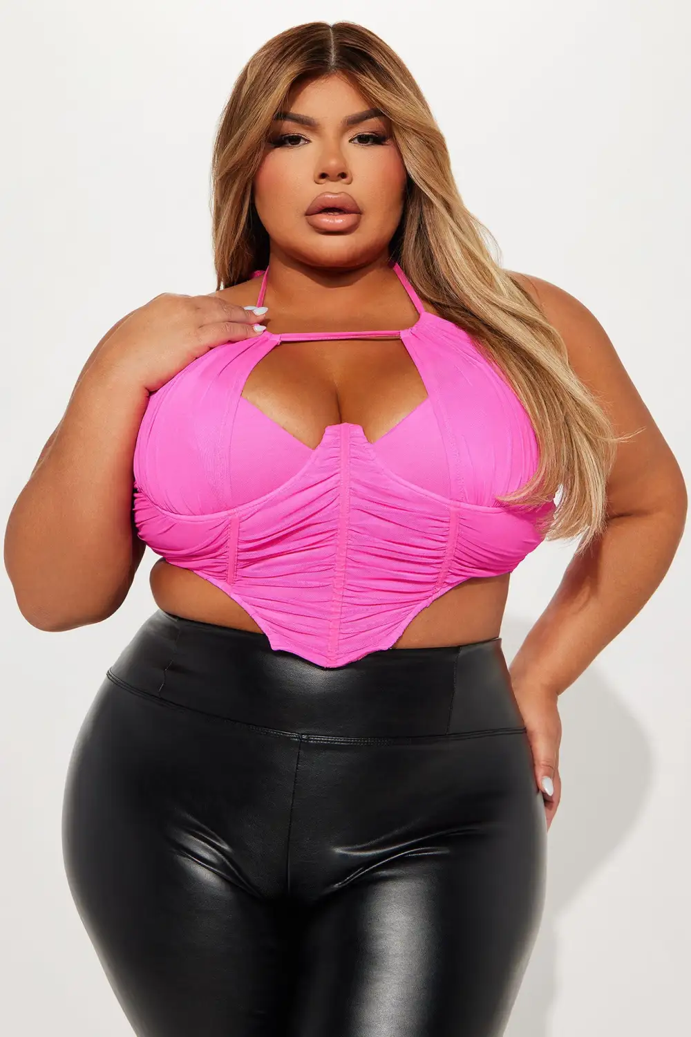 Set It Off Corset Top - Fuchsia