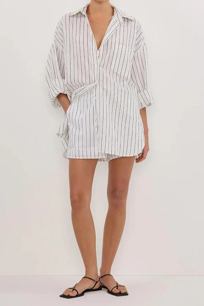 OLLIE WHITE STRIPE SHIRT