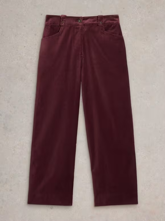 Cropped Velvet Trouser