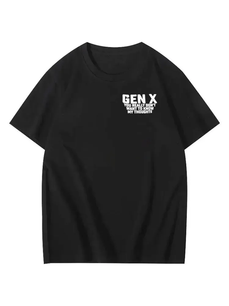 T-Shirt Gen X Round-Neck Short-Sleeved T-Shirt