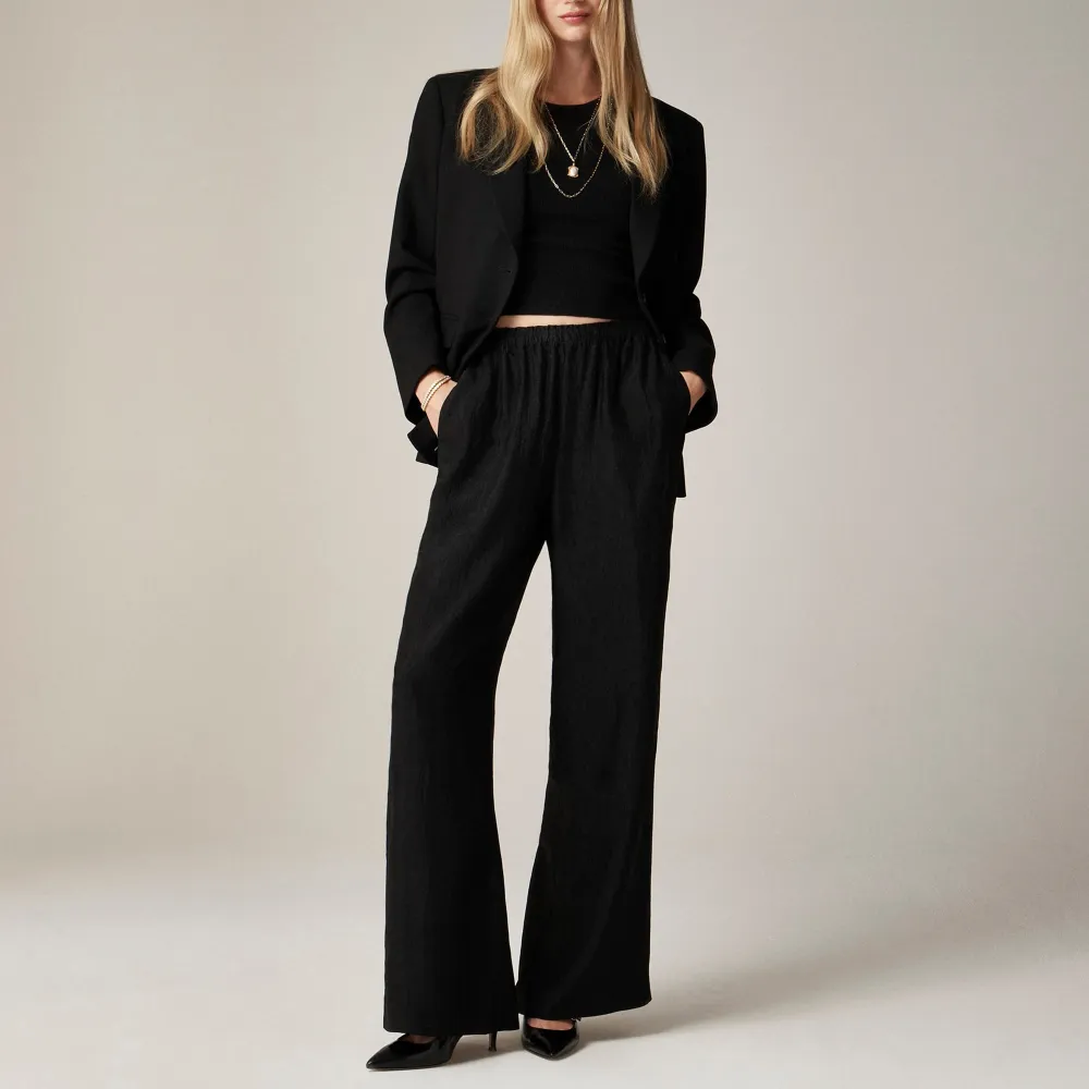 Stratus pant in textured satin