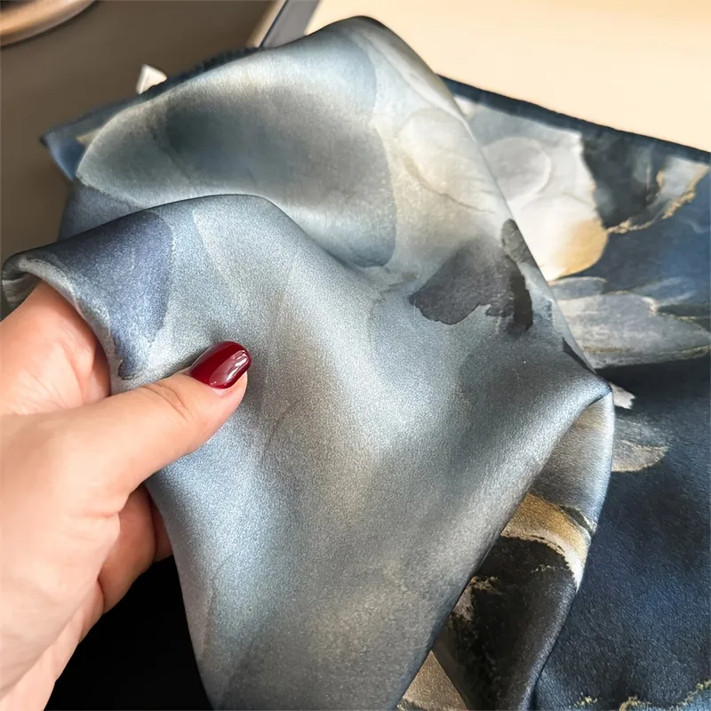 Floral-Print Breathable Casual Square Scarf