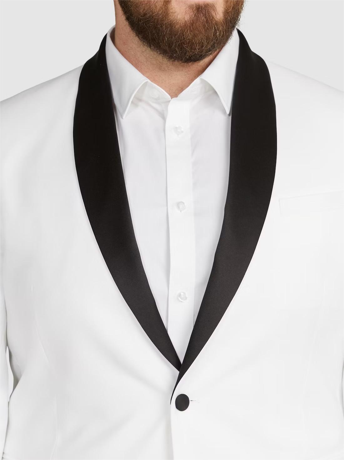 IVORY PIERCE TUXEDO SUIT JACKET