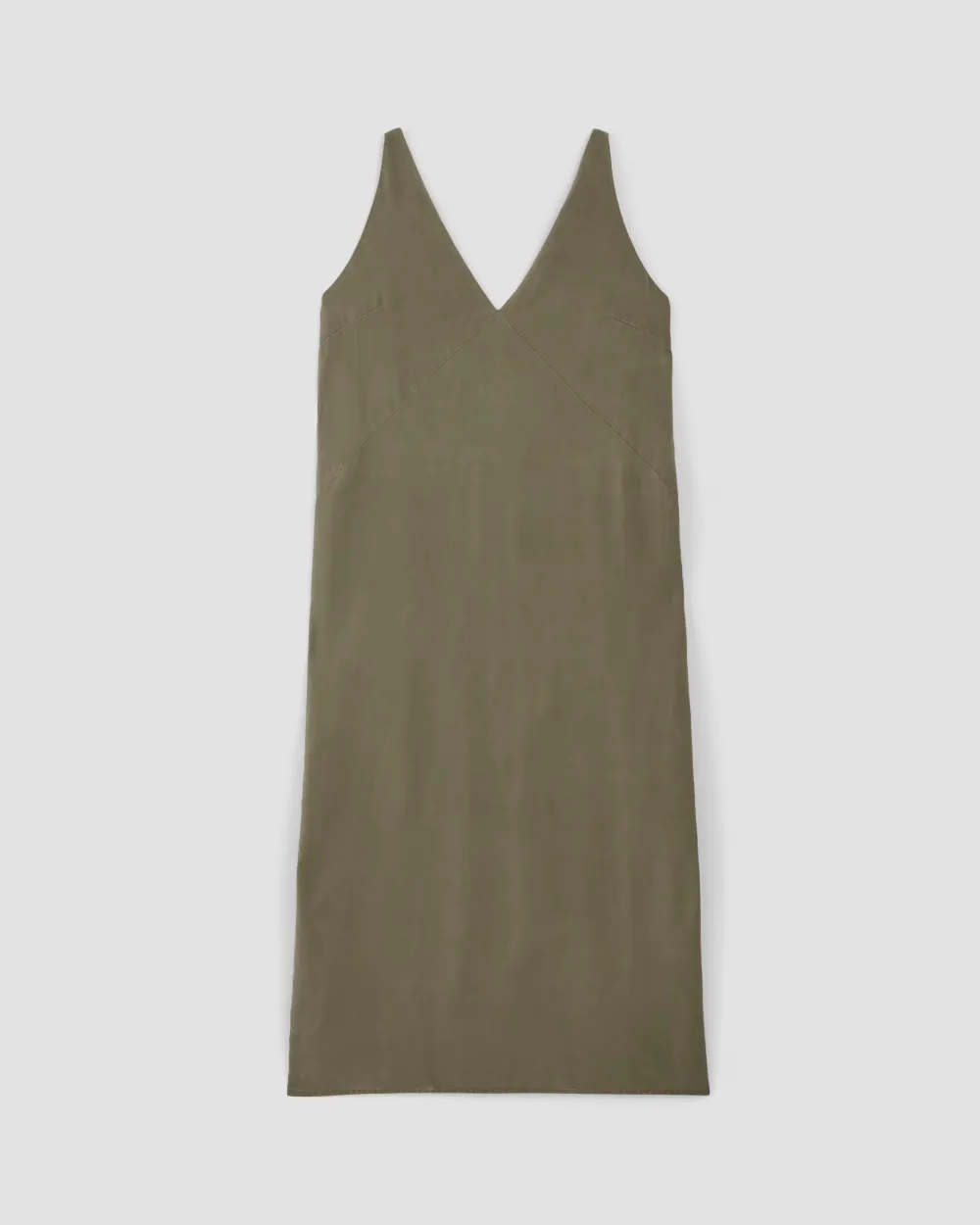 V Neck Midi Slip Dress