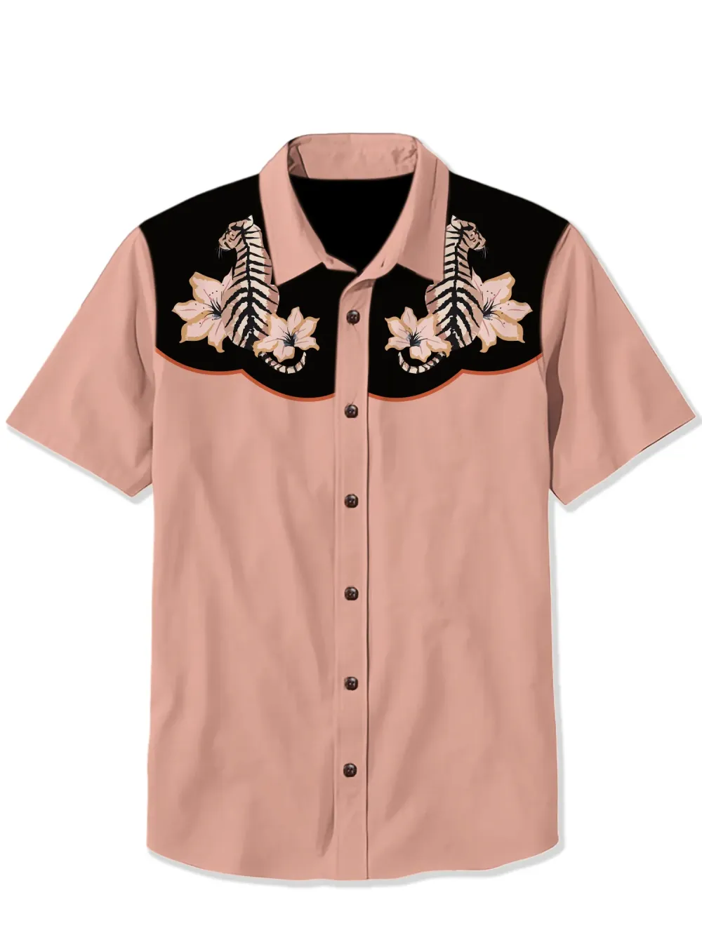 Vintage Tiger Flower Shirt