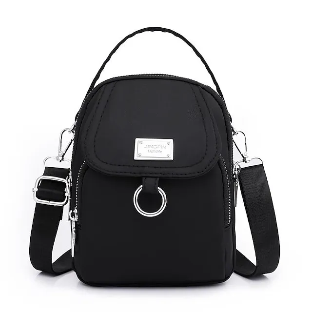 Women's Handbag Crossbody Bag Dome Bag Nylon Shopping Daily Buckle Zipper Adjustable Large Capacity Lightweight Solid Color Sapphire blue. Haze blue. Dark green.
