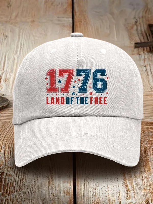 Independence Day Print Washed Baseball Cap
