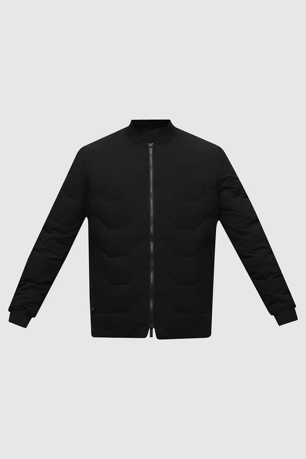 Green Quilted Bomber Jacket