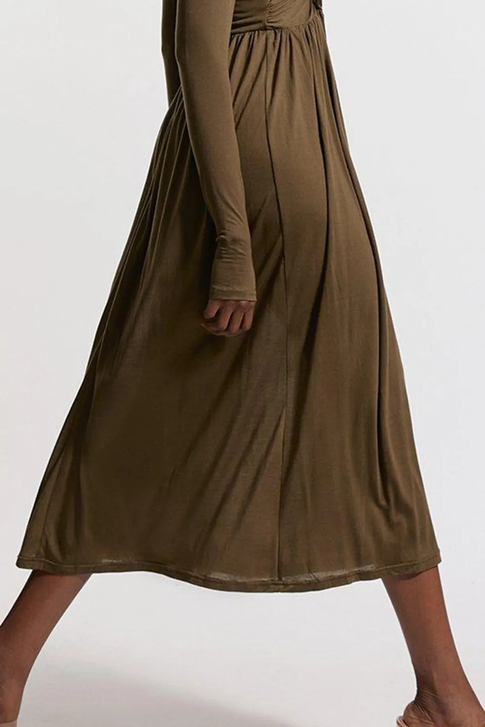 Premium Tencel Jersey Wrap Detail Dress