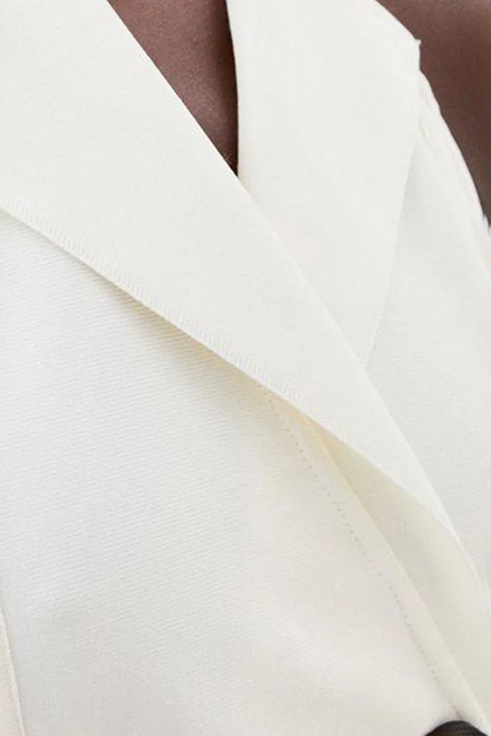 Halter Neck Button Front Bandage Knit Top