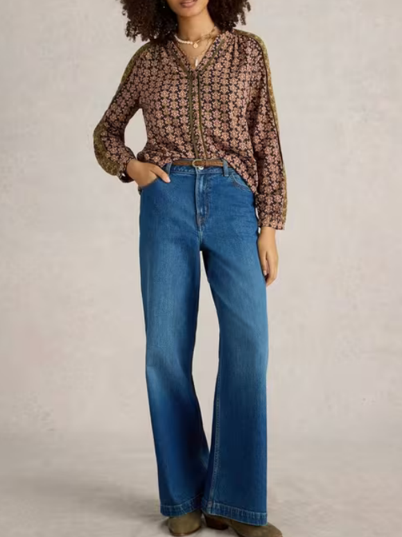 Full Length Wide Leg Jean