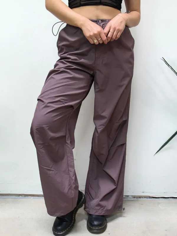 Causal Low Rise Parachute Pants