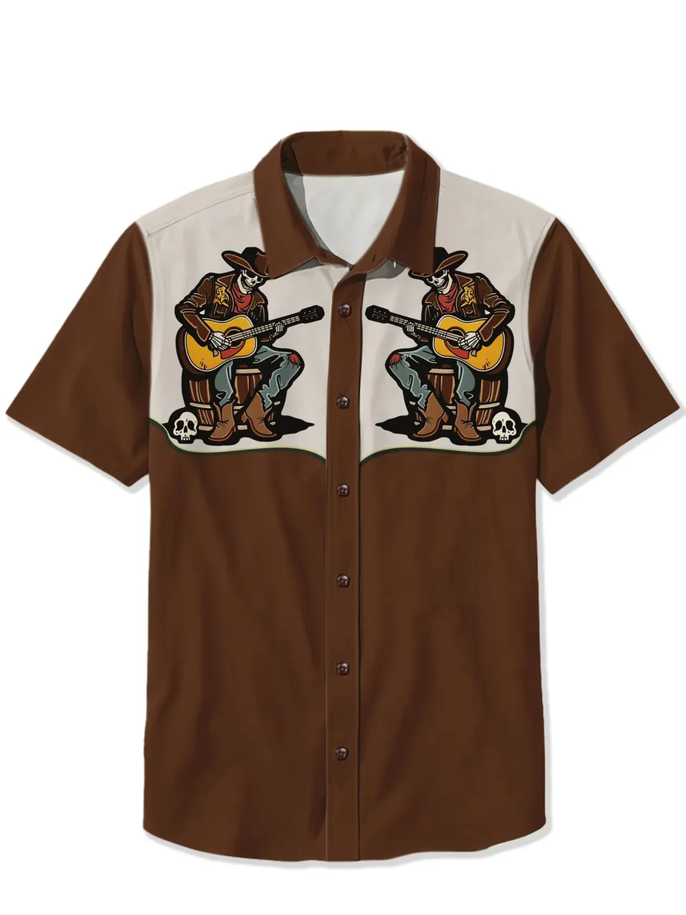 Skeleton Cowboy Playing Guitar Shirt
