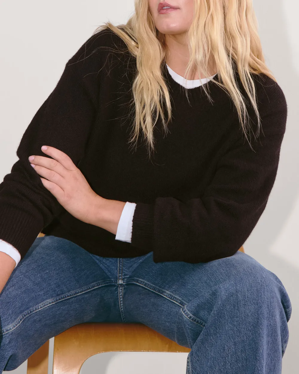 Crew in Plush Cotton Sweater