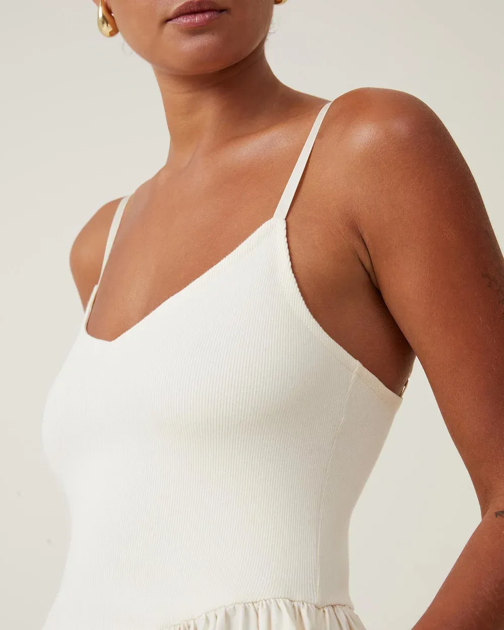 Spliced ​​Suspender Maxi Dresses