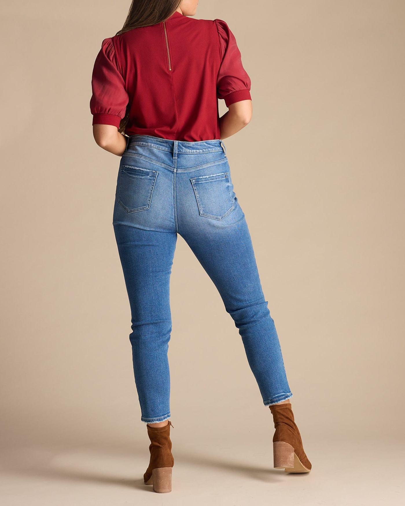 High Rise Ankle Skinny Jean
