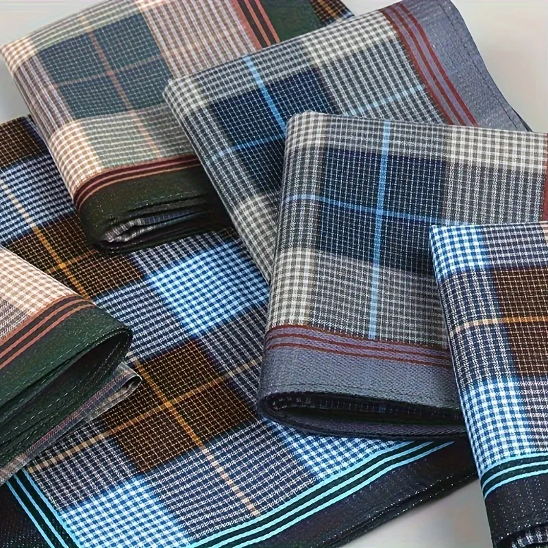 Striped Vintage Pure Cotton Square Handkerchief