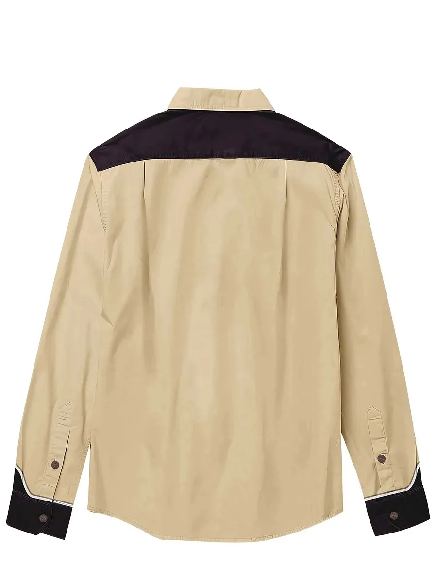 Men's Vintage Flower Long Sleeves Shirt