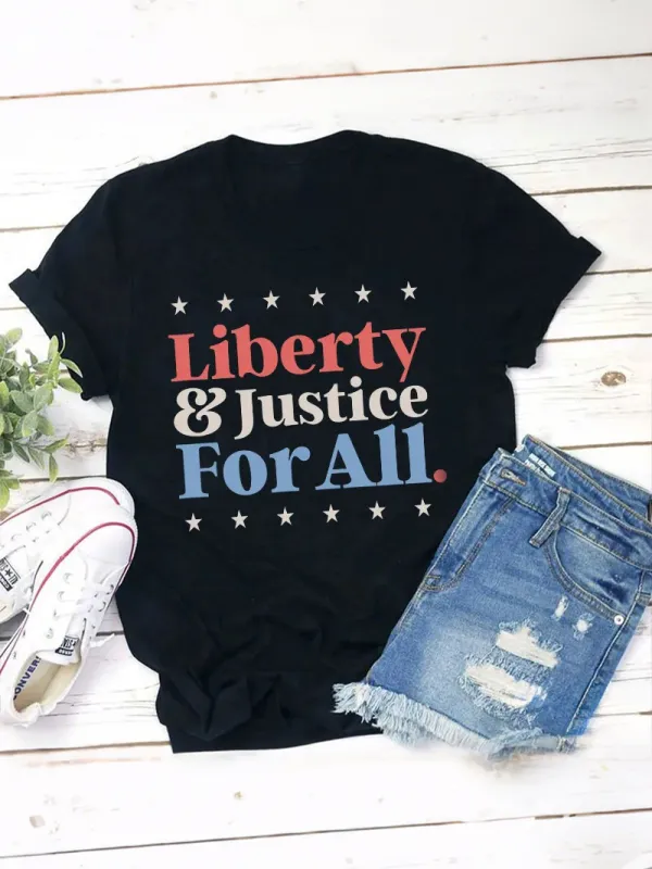 Liberty And Justice For All Teacher T-Shirt