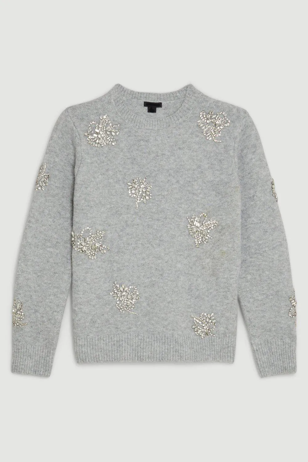 Wool Blend Embellished Cosy Knit Jumper