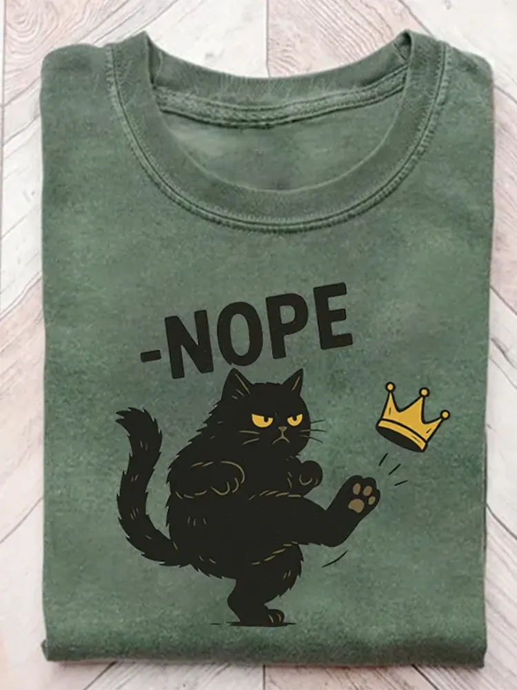 No Kings In America Black Cat T-Shirt