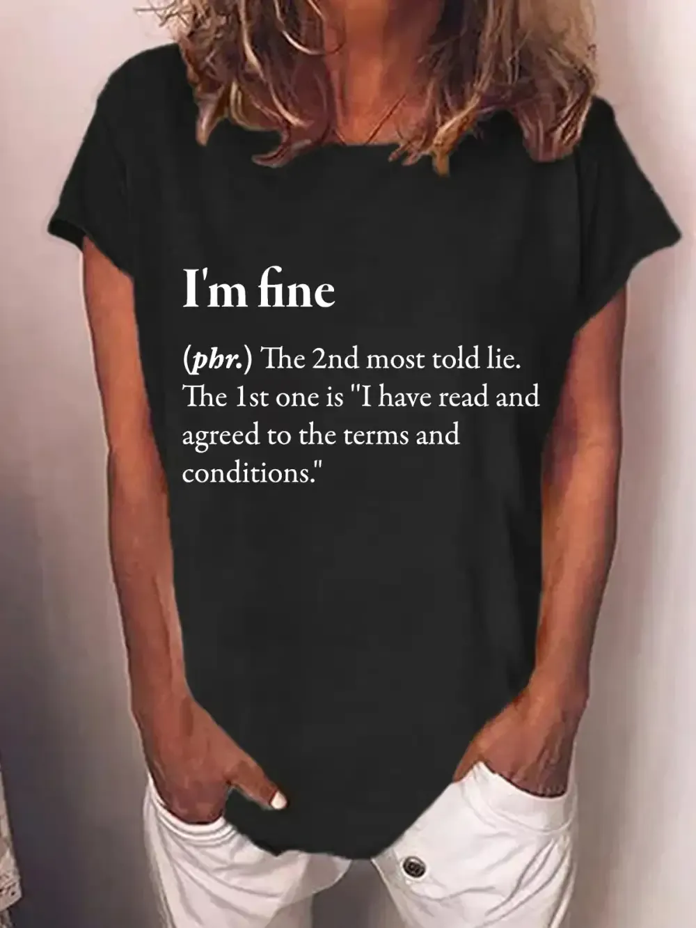 I'm Fine Funny Quote T-Shirt