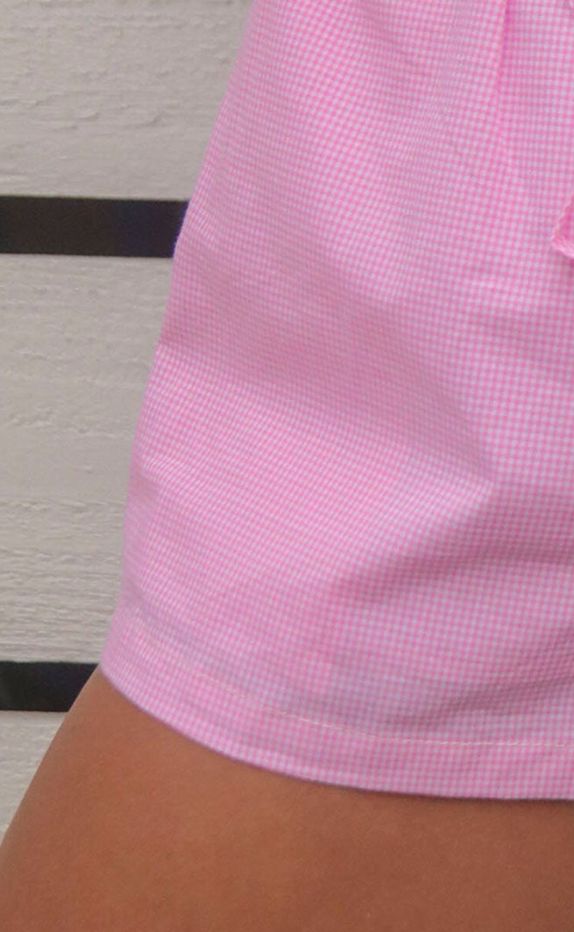 Pink Drawstring Elastic Waist Shorts