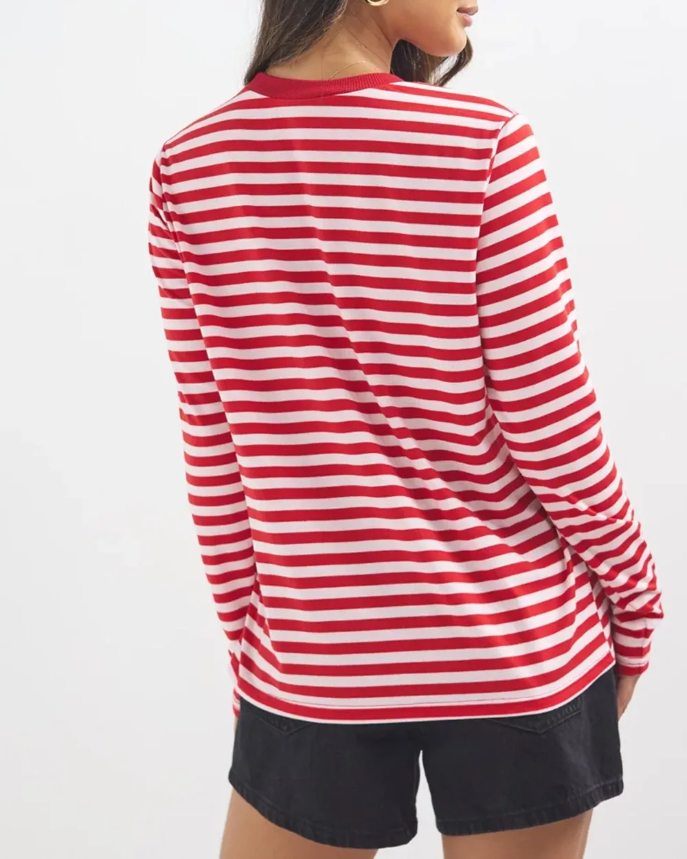 Long Sleeve Stripe Boyfriend Tee