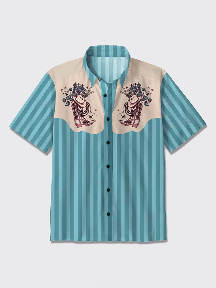 Cowboy Boots Button Up Shirt