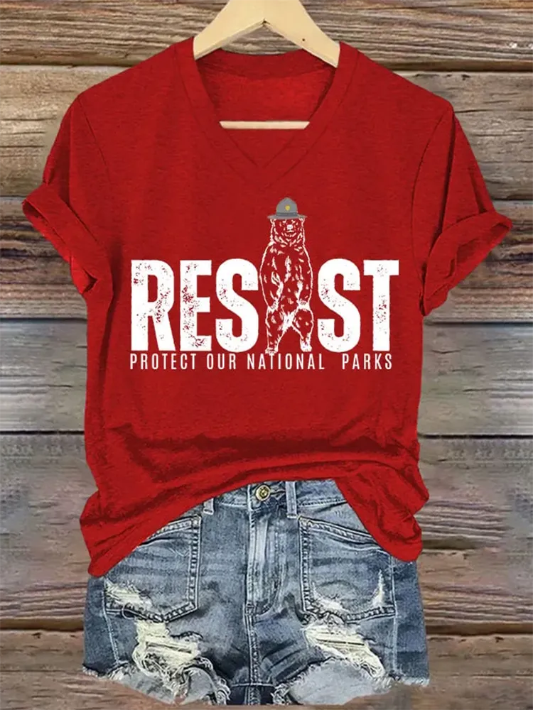 Women'S National Park Conservation Print Short Sleeve T-Shirt