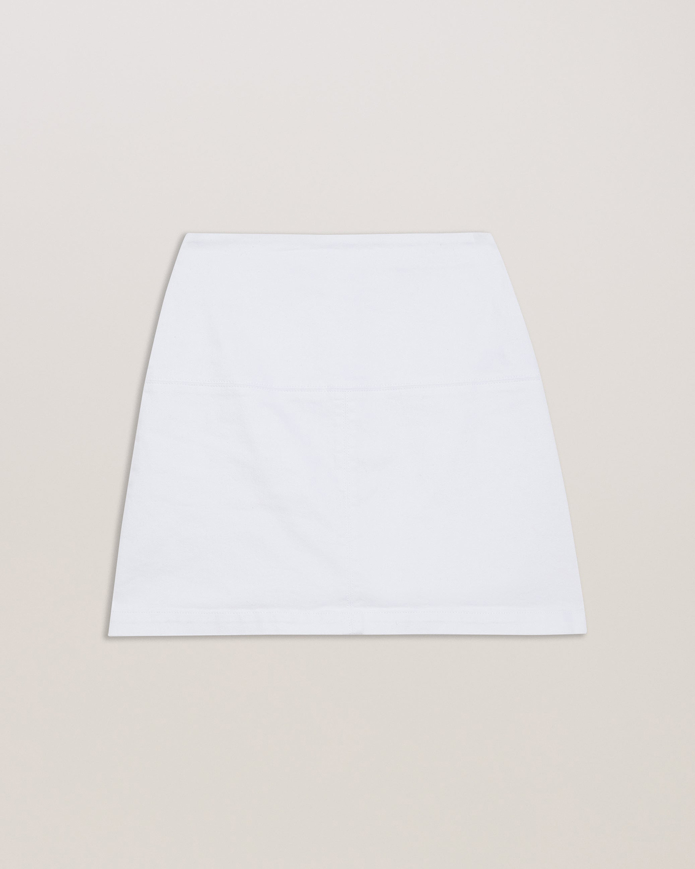 Valiad A-Line Denim Mini Skirt White